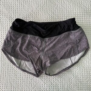 Lululemon Gray and Black Running Shorts